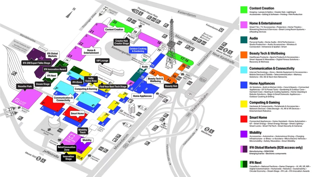 IFA Berlin 2026 - Show areas - Tutti i brand relativi alla Content Creation
